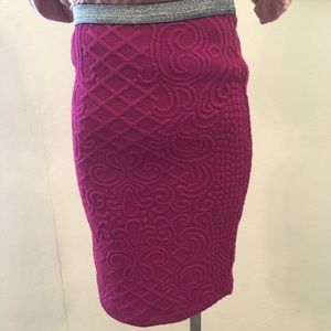 Anthro Moulinette Soeurs Burgundy Pencil Skirt